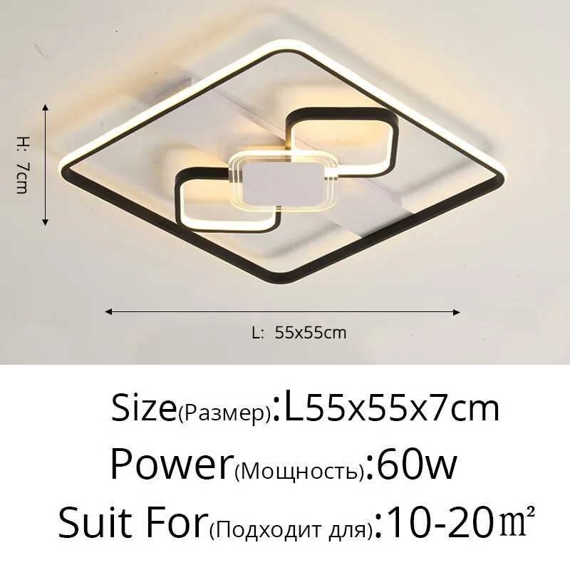 Modern Minimalist Ceiling Lights Gold Black White Geometric Ceiling Lamp for Kitchen Living Room Bedroom Home Fixture Decoration