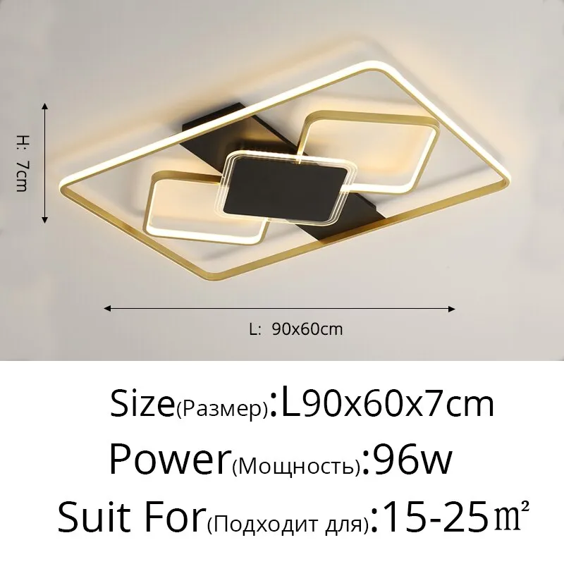 Modern Minimalist Ceiling Lights Gold Black White Geometric Ceiling Lamp for Kitchen Living Room Bedroom Home Fixture Decoration