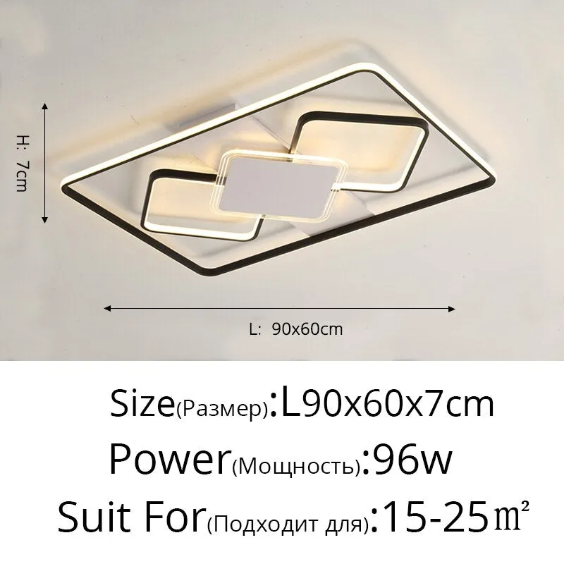 Modern Minimalist Ceiling Lights Gold Black White Geometric Ceiling Lamp for Kitchen Living Room Bedroom Home Fixture Decoration