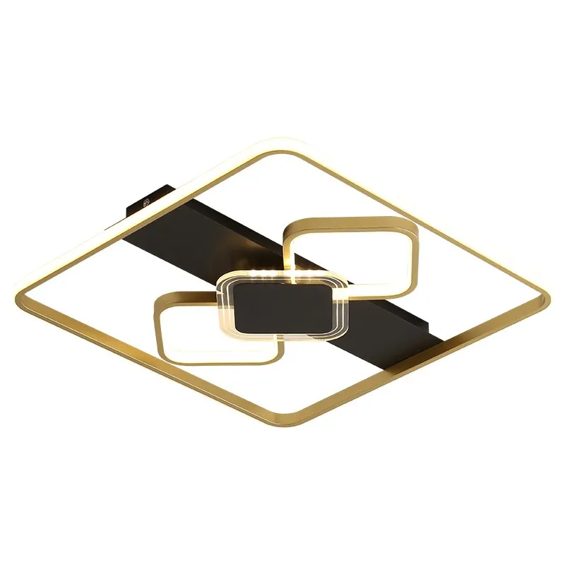 Modern Minimalist Ceiling Lights Gold Black White Geometric Ceiling Lamp for Kitchen Living Room Bedroom Home Fixture Decoration