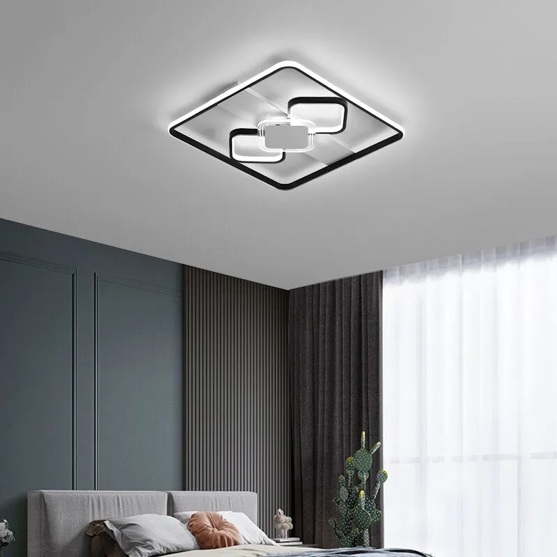 Modern Minimalist Ceiling Lights Gold Black White Geometric Ceiling Lamp for Kitchen Living Room Bedroom Home Fixture Decoration