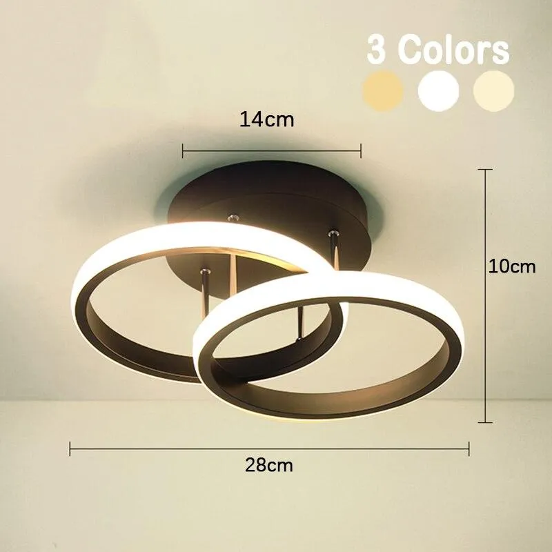 Modern Style Household LED Chandelier Three Colors Ceiling Lamp
