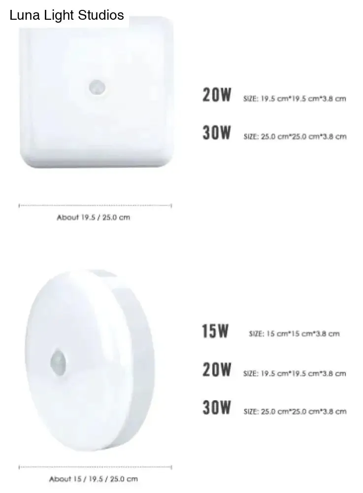 Motion Sensor LED Ceiling Light 30W 36W PIR Surface Mounted Lamp Indoor Lighting Home Kitchen Balcony Entrance Square IP65