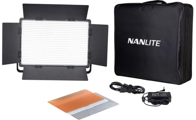 Nanlite 1200DSA DMX LED Panel With VLOCK Battery Feature and Barn Doors