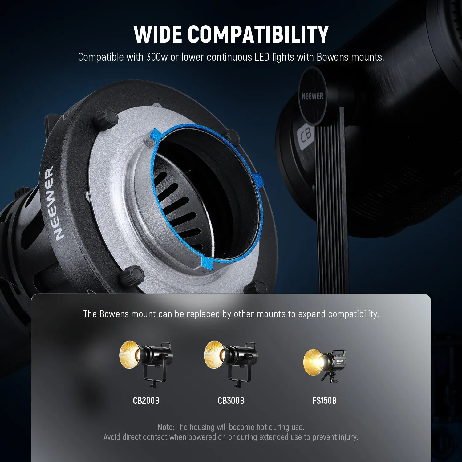NEEWER LS-39 20° Bowens Mount Spotlight Snoot