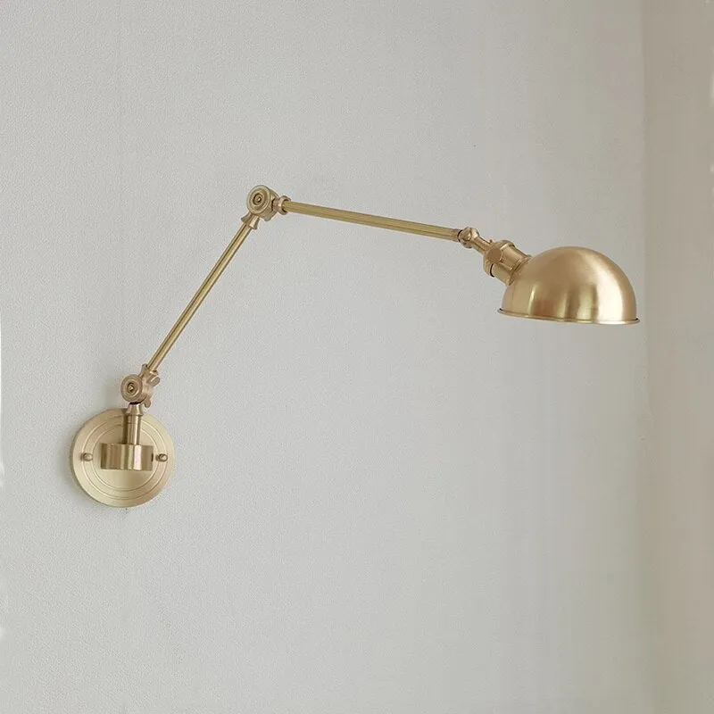 New Ceramic Copper LED Wall Lamp With Swing Long Arm