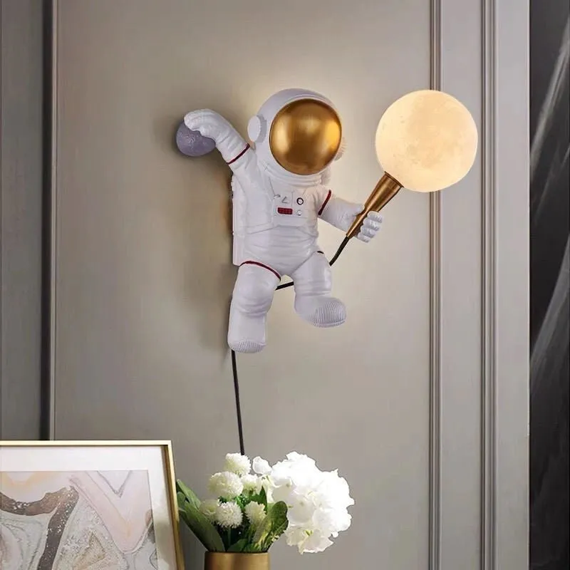 Nordic LED Astronaut Wall Light for Children's Rooms