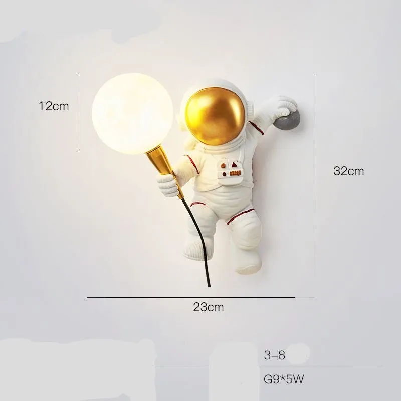 Nordic LED Astronaut Wall Light for Children's Rooms