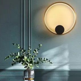 Nordic Style Brass Ring LED Wall Light