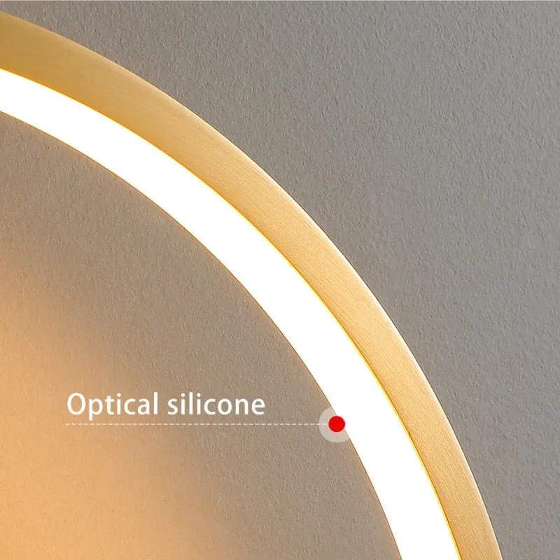 Nordic Style Brass Ring LED Wall Light