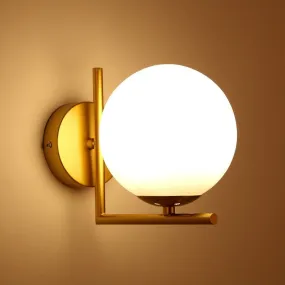 Nordic Wall Lamp with Glass Ball Design and Pull Chain