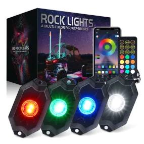 Offroad RGBW LED Rock Lights Kit Trophy Series with Bluetooth Control