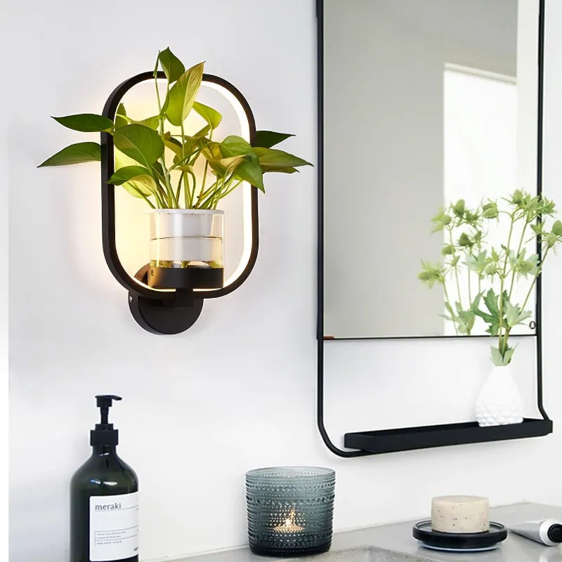 OUD Ayla Nordic Plant Wall Lamps LED Modern minimalist Light