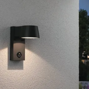 Outdoor Capea 8W LED Wall Light with Motion Detection in Anthracite