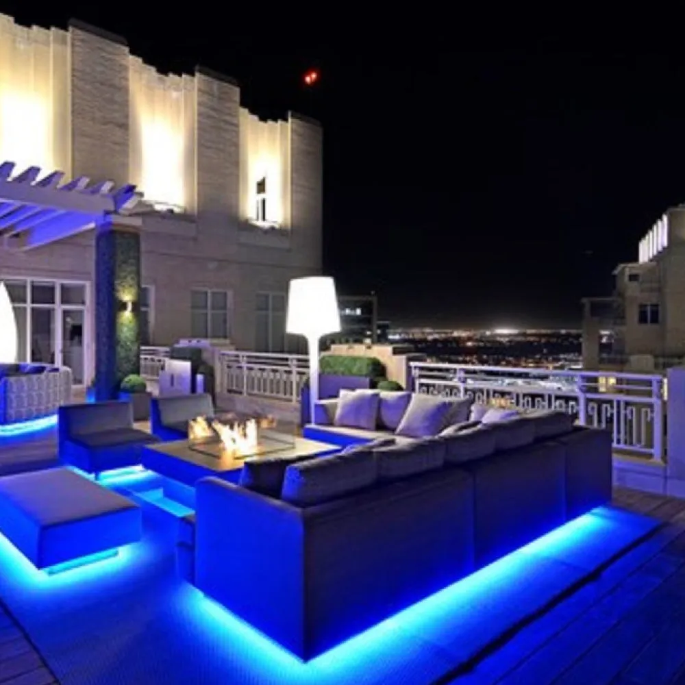 Outdoor Waterproof RGB LED Strip Lights, IP68, 16.4ft, 12V, SMD 5050, 60 leds/Meter -  w/ DC Connector  72W/100-240V AC Power Supply and RGB Controller (KIT)