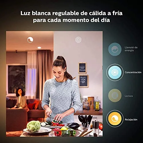 Philips Hue White and Color Ambiance A19 LED Smart Bulb, Bluetooth & Zigbee Compatible (Hue Hub Optional), Compatible with Alexa & Google Assistant