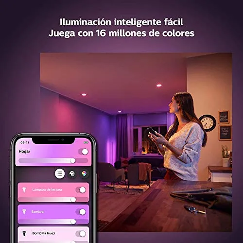 Philips Hue White and Color Ambiance A19 LED Smart Bulb, Bluetooth & Zigbee Compatible (Hue Hub Optional), Compatible with Alexa & Google Assistant