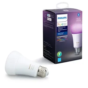 Philips Hue White and Color Ambiance A19 LED Smart Bulb, Bluetooth & Zigbee Compatible (Hue Hub Optional), Compatible with Alexa & Google Assistant