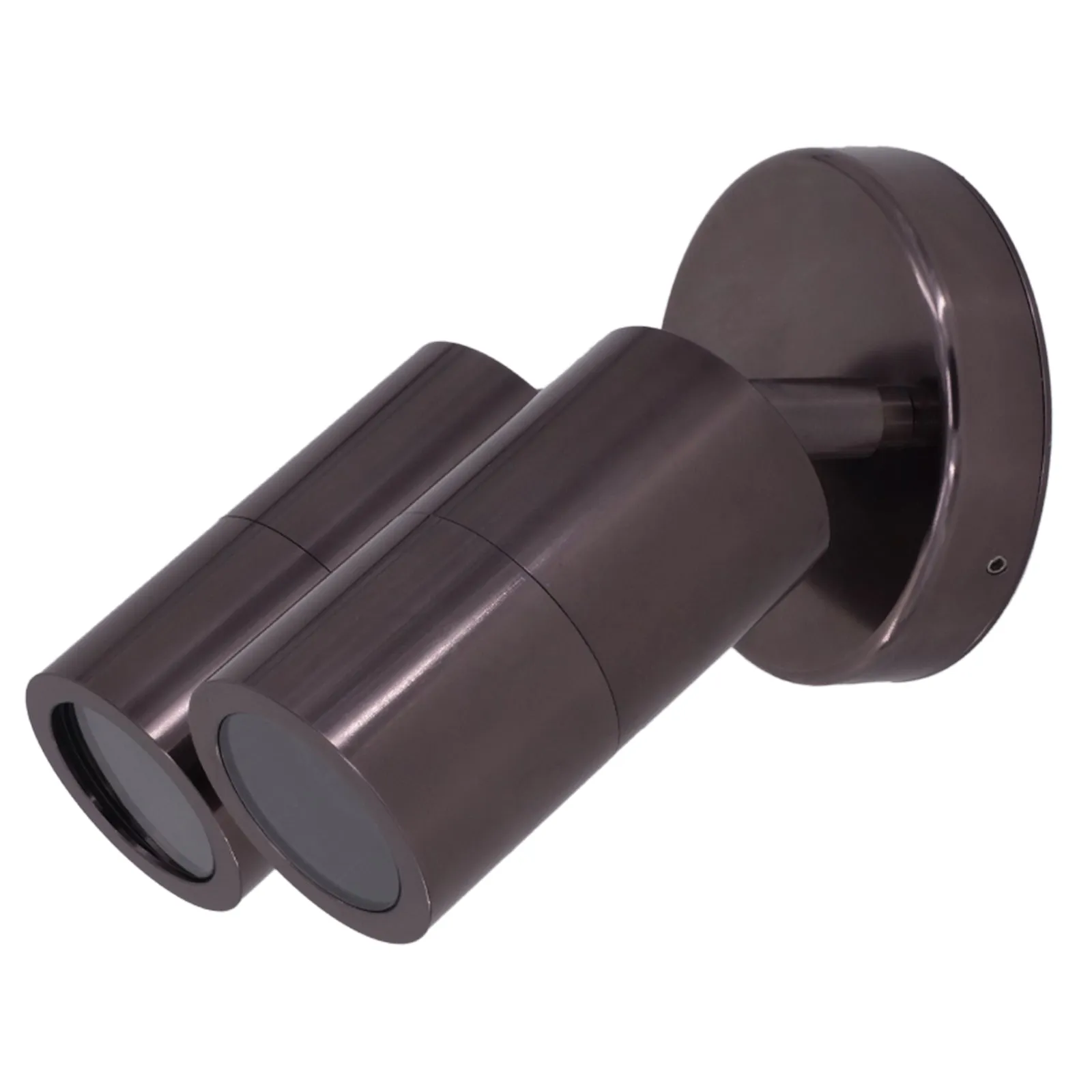 PILLAR 2-Light Adjustable Spot Wall Light Aluminium Lamp Outdoor GU10 IP65