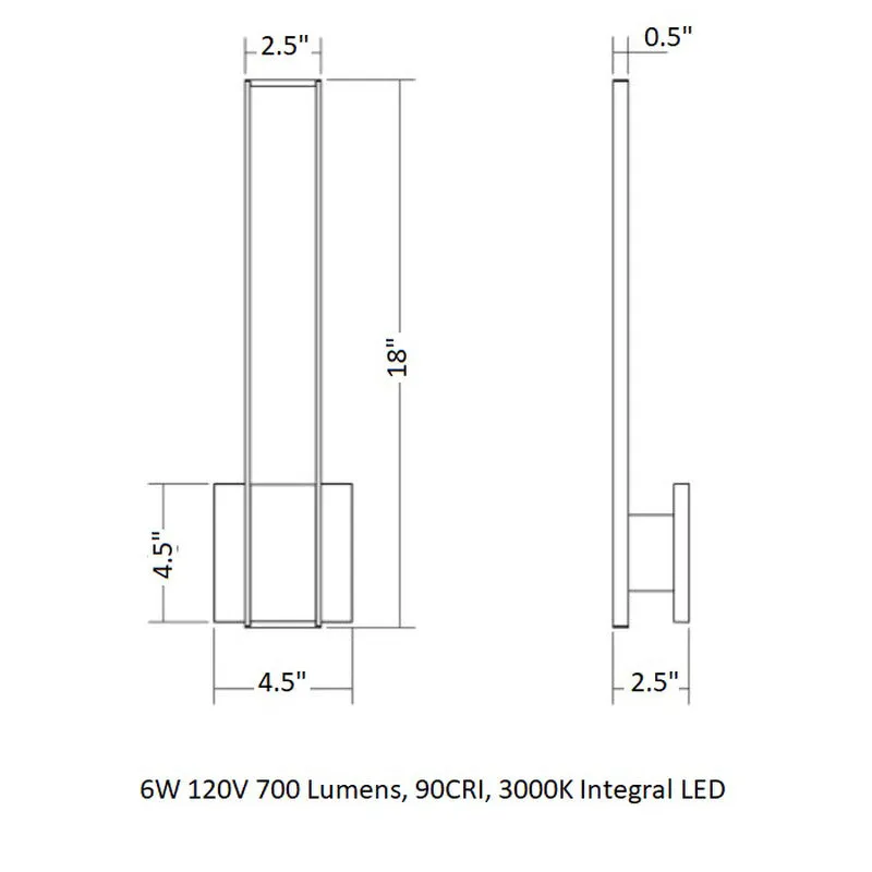 Planes™ LED Single Sconce