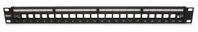 Platinum Tools 642-24SU Unloaded Patch Panel 24 Port Shielded STP