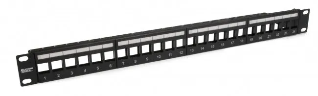 Platinum Tools 642-24SU Unloaded Patch Panel 24 Port Shielded STP