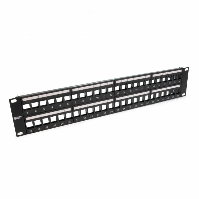 Platinum Tools 644-48SU Unloaded Patch Panel 48 Port Shielded STP