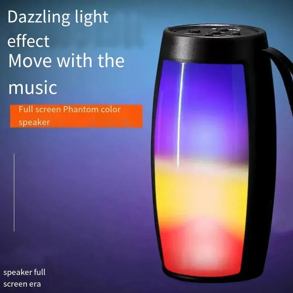 Portable Bluetooth Speaker LED Light Wireless Boombox Outdoor Subwoofer Stereo