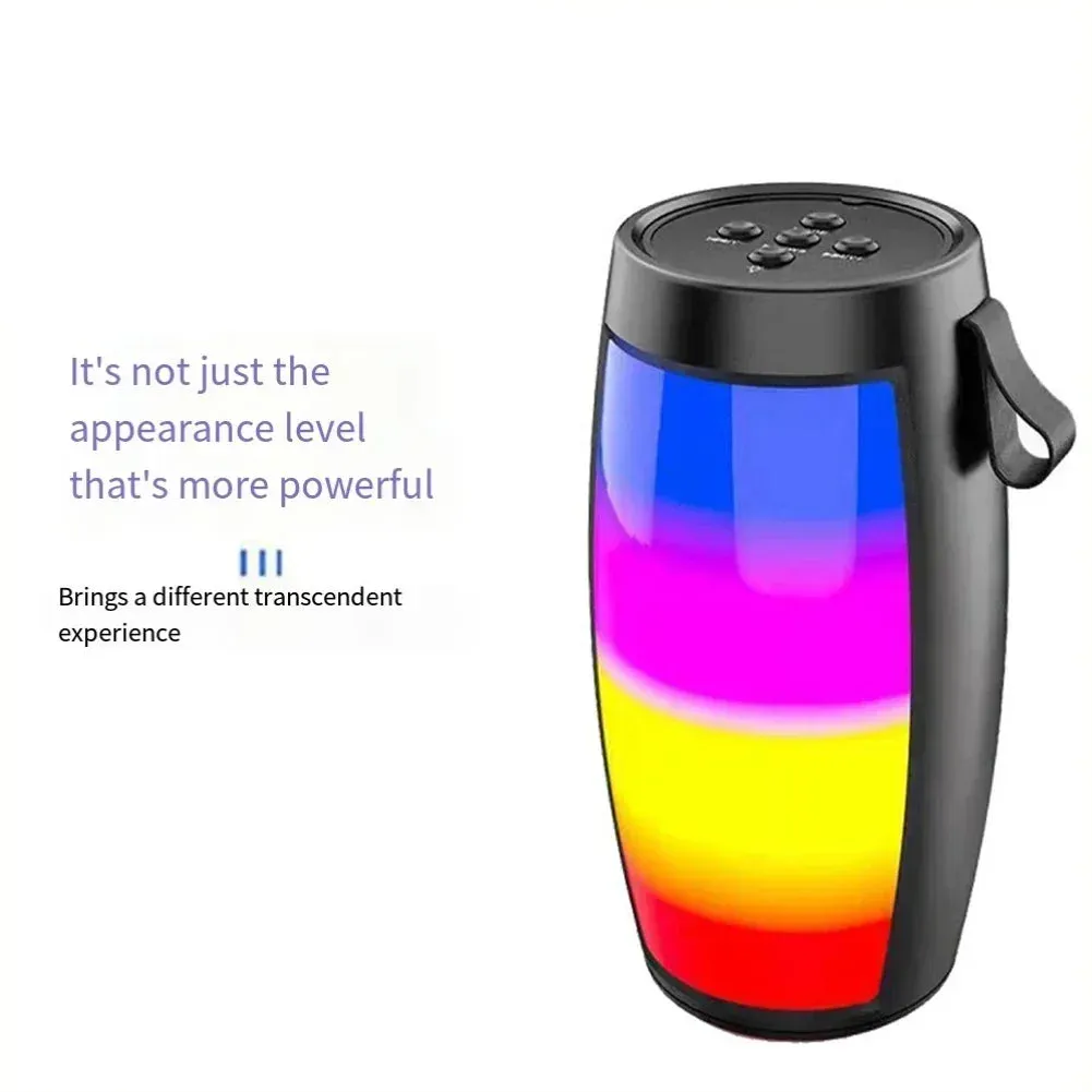 Portable Bluetooth Speaker LED Light Wireless Boombox Outdoor Subwoofer Stereo