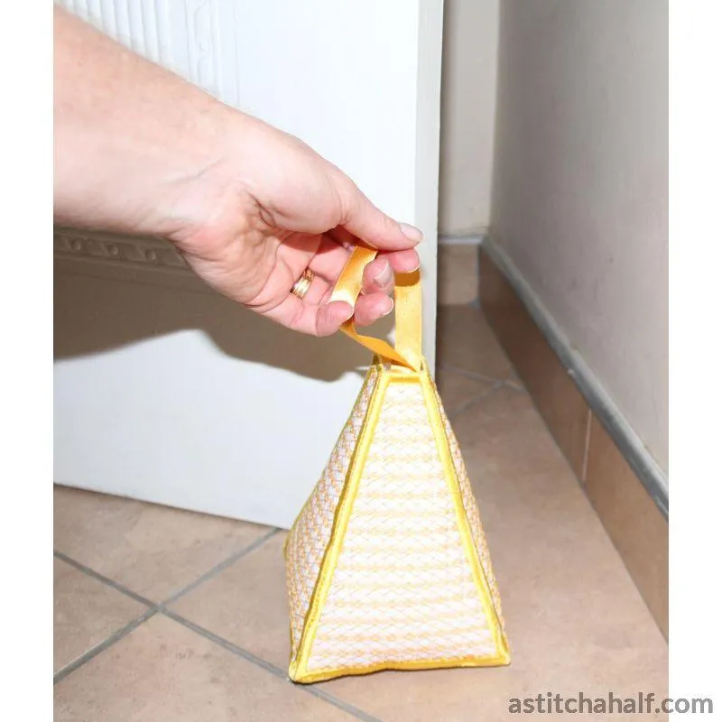 Pyramid Door Stop Checkered Lace