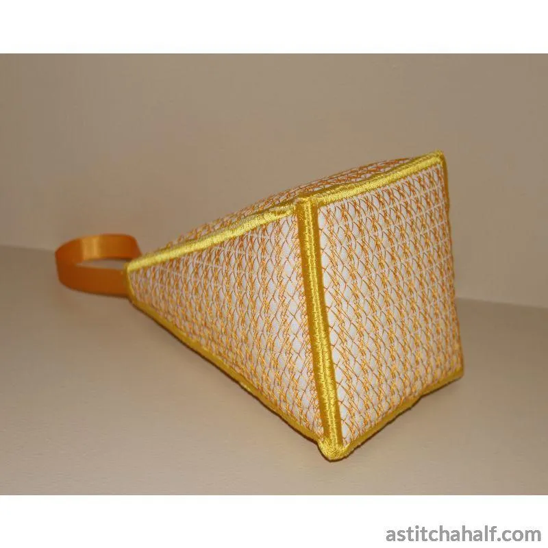 Pyramid Door Stop Checkered Lace