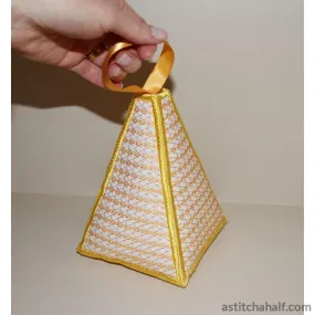 Pyramid Door Stop Checkered Lace