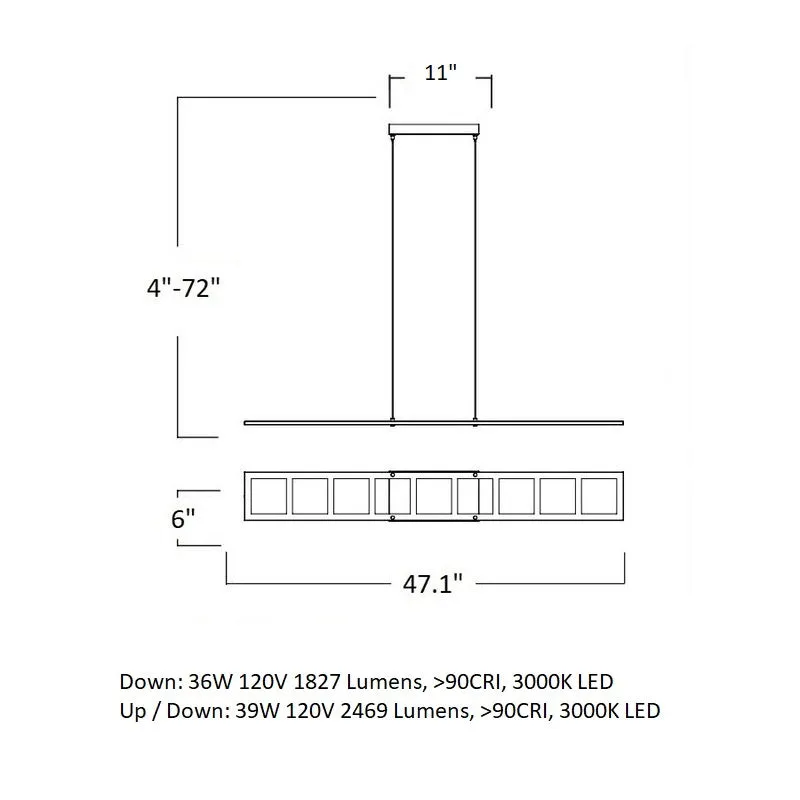 Quadra Linear Pendant Light