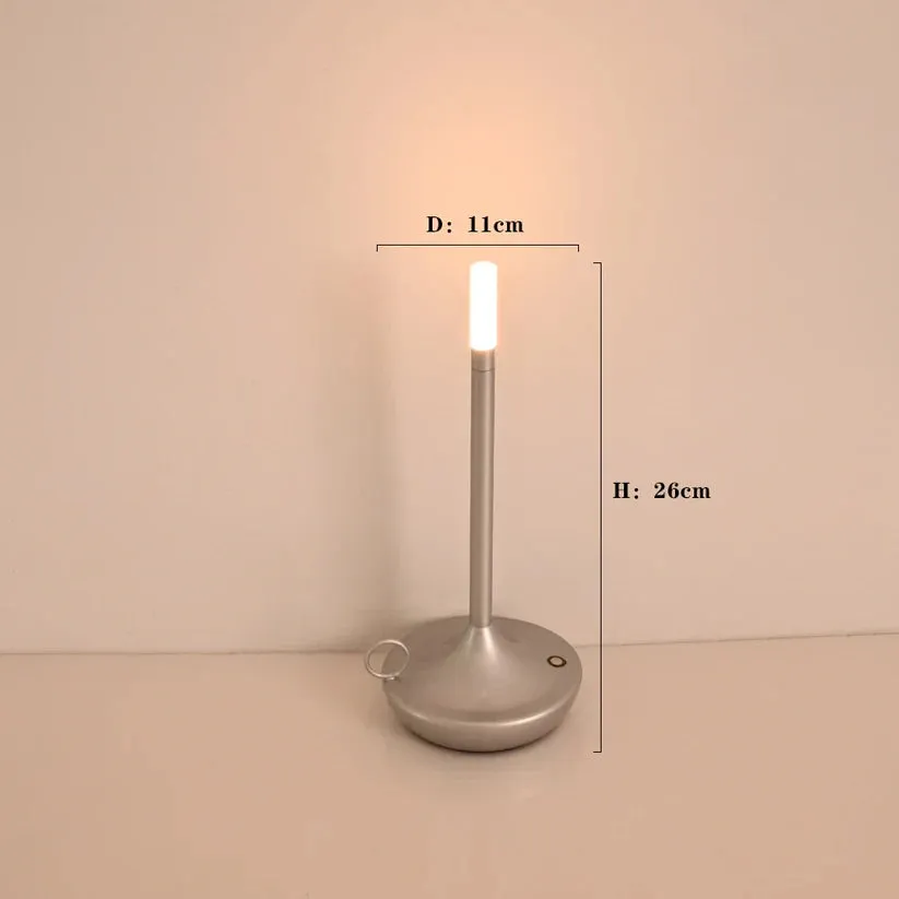 Rechargeable Candle Table Lamp - Modern Dimmable Light for Bedroom & Camping
