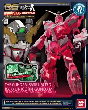 RG Gundam Base RX-0 Unicorn Gundam Ver. TWC (Lighting Model) 1/144
