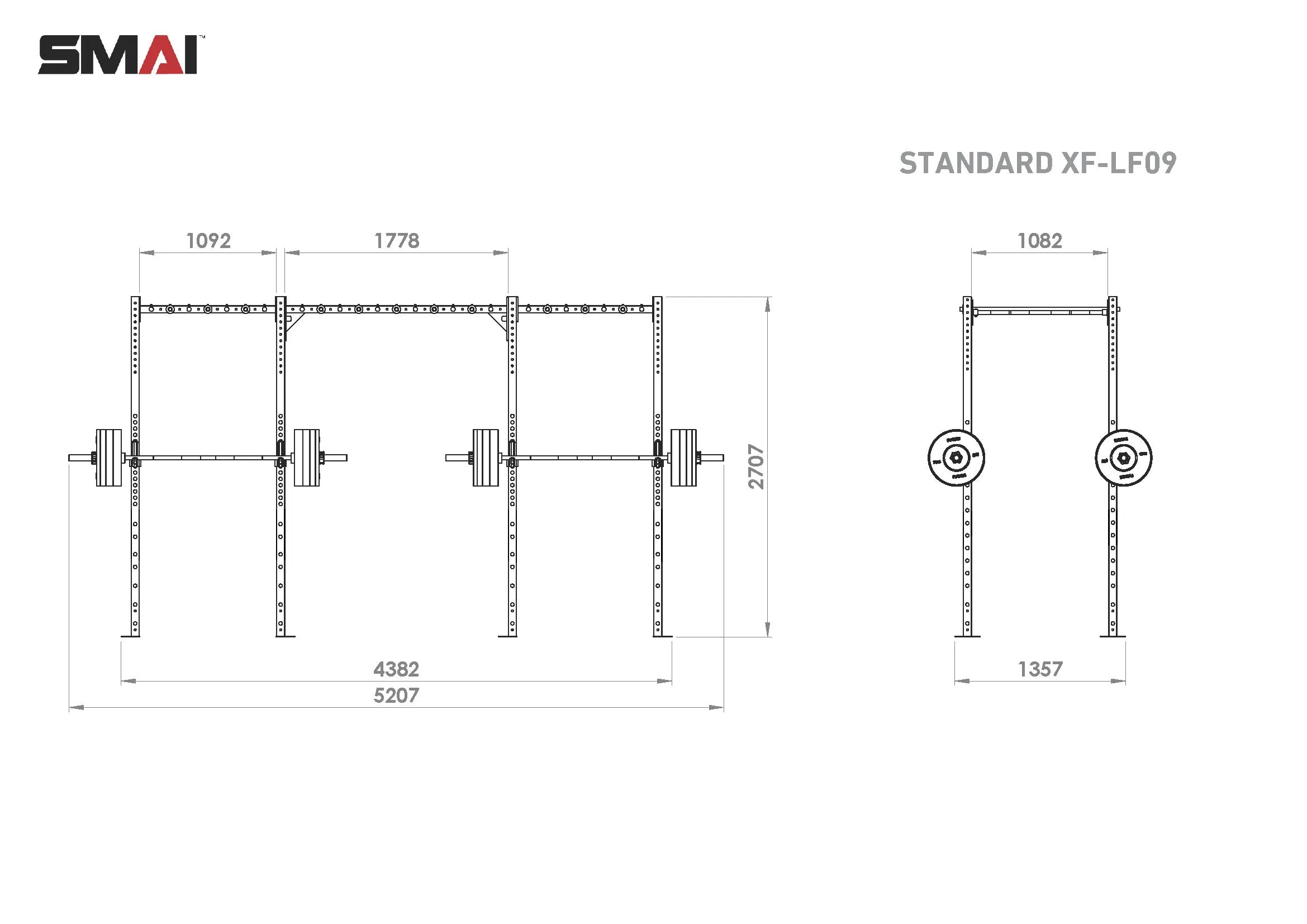 Rig - 4 Squat Cells with Monkey - X-Frame