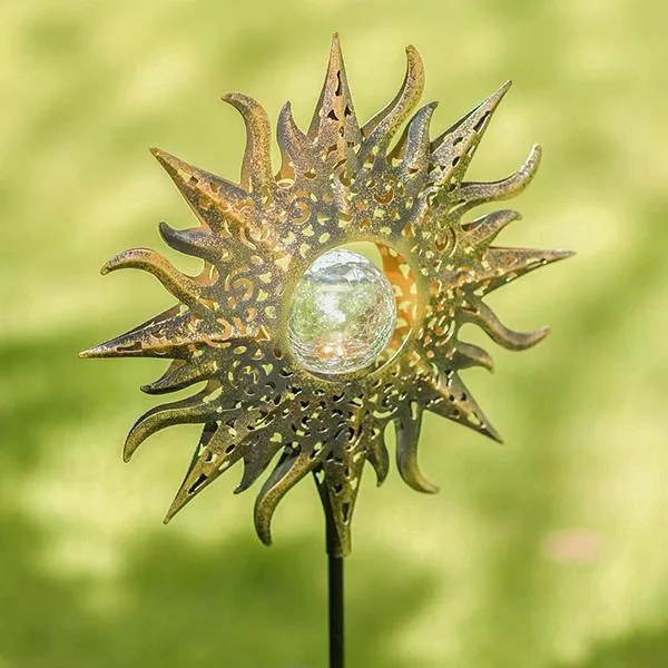 Romantic Solar Crackle Sun Garden Light