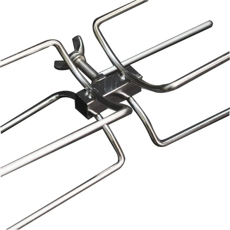 Rotisserie Prong Kit for Cooking 2 Chickens - 10mm Square - Flaming Coals