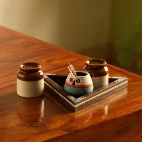 Salt & Pepper Shaker Set | Toothpick Holder & Tray | Small Triple Owl Shaped