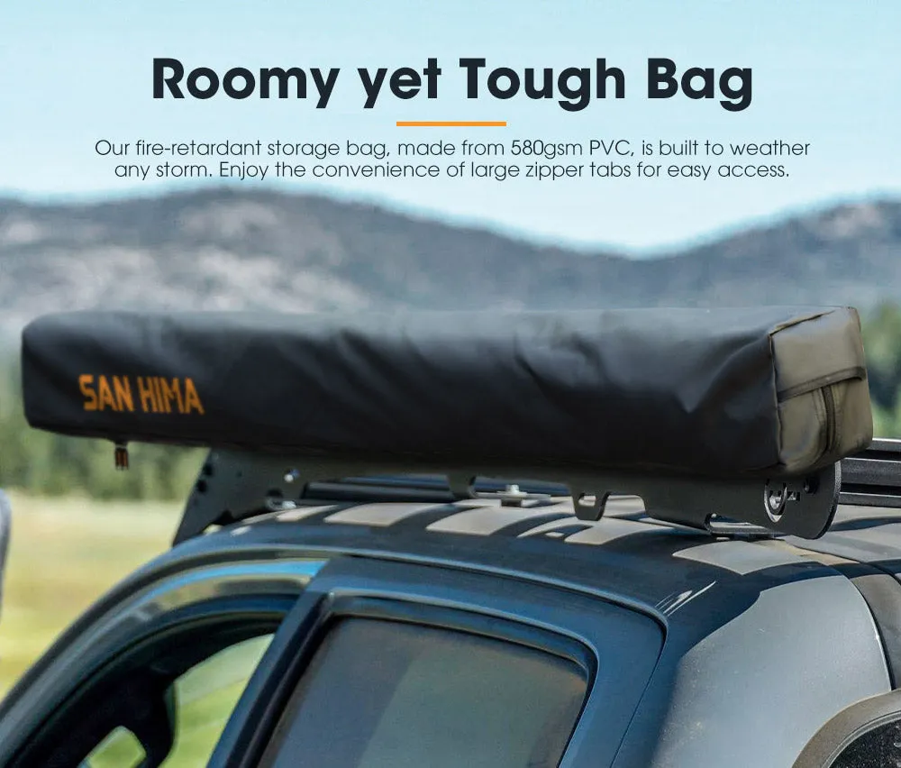 San Hima 180 Degree Free-Standing Awning 600D Double-Ripstop Oxford UPF50 