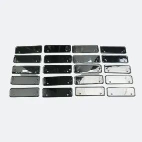 Silver Name Badge Holders - Medium Size - Pack of 20