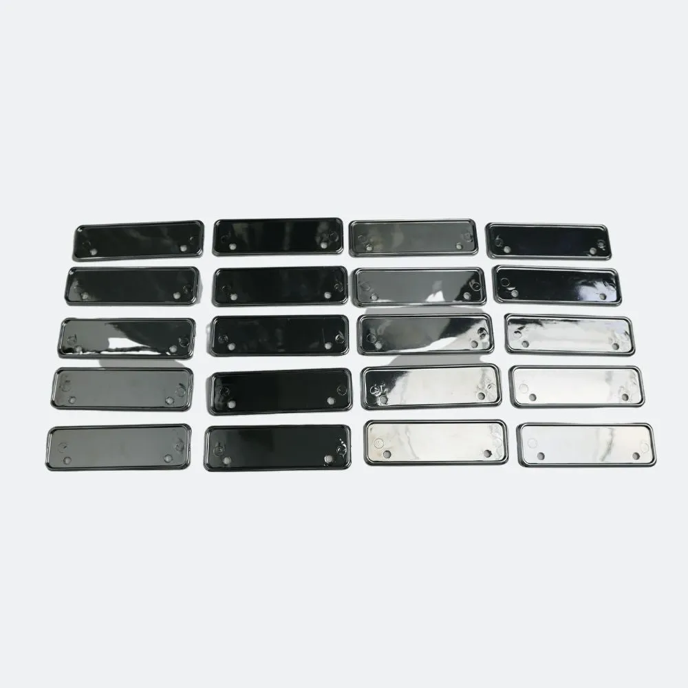 Silver Name Badge Holders - Medium Size - Pack of 20