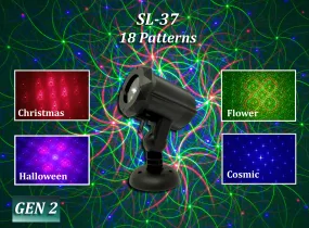 SL-37 - RGB Moving 18 Pattern Laser Christmas Light -2nd GEN v2