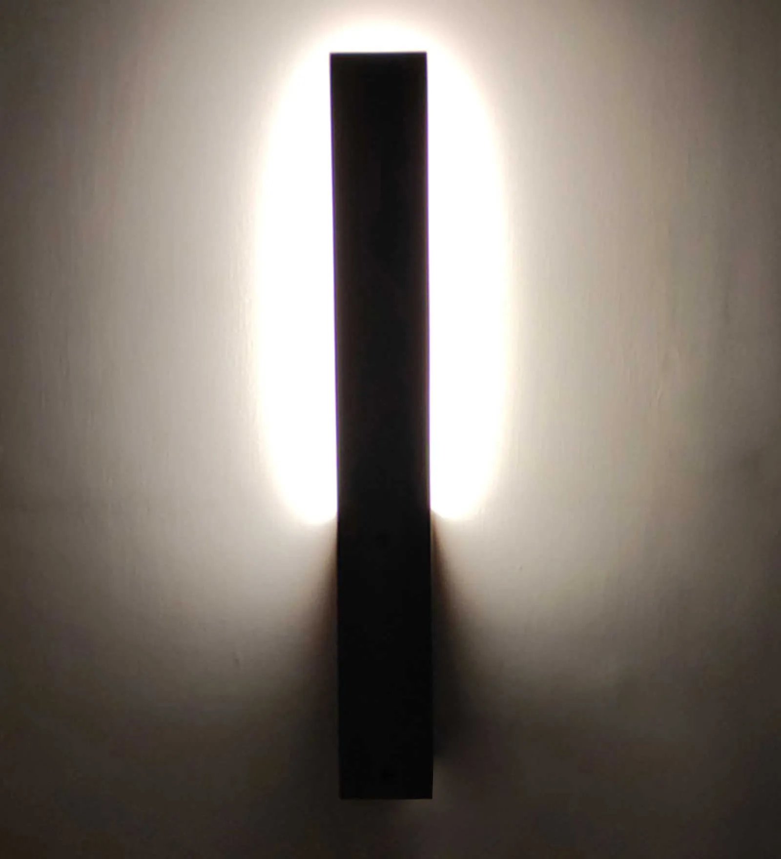 Slimline Brown Wooden LED Wall Light