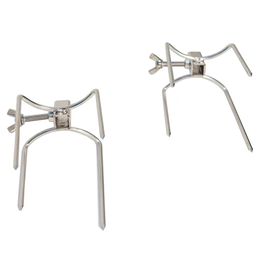 Small 4 Prong Rotisserie Fork for Chicken - 10mm square x 2 - Flaming Coals