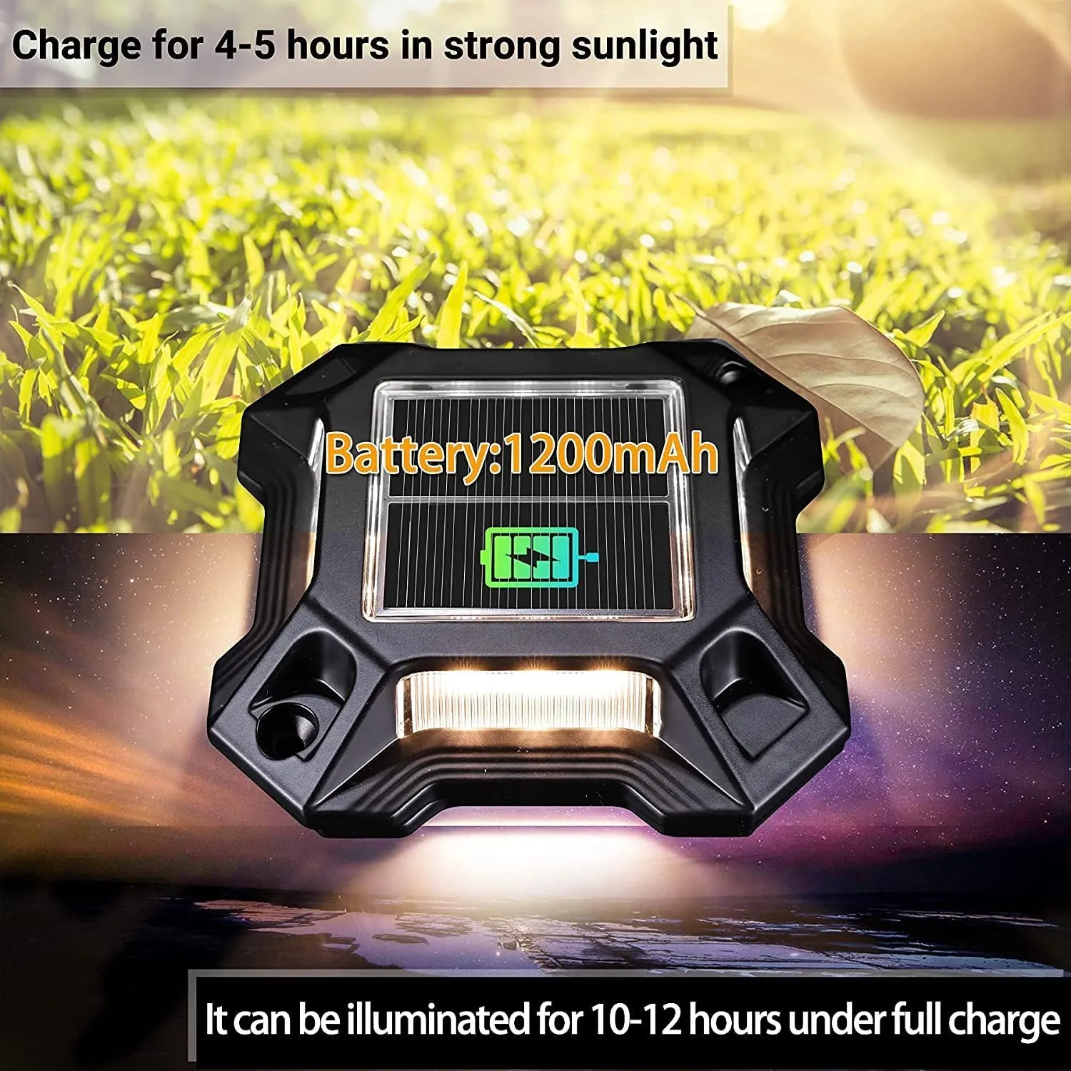 Solar Deck Lights Outdoor Lawn Light Good Brightness,Deck Lights for Driveway Dock Sidewalk Garden Step