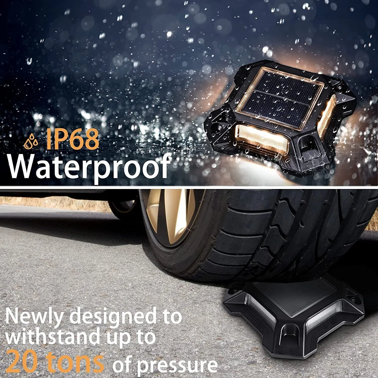 Solar Deck Lights Outdoor Lawn Light Good Brightness,Deck Lights for Driveway Dock Sidewalk Garden Step