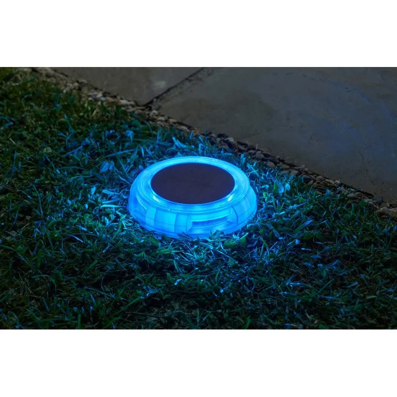Solar Garden Deck Light 16 Multicolour LED - 11.6cm Decor by Smart Solar