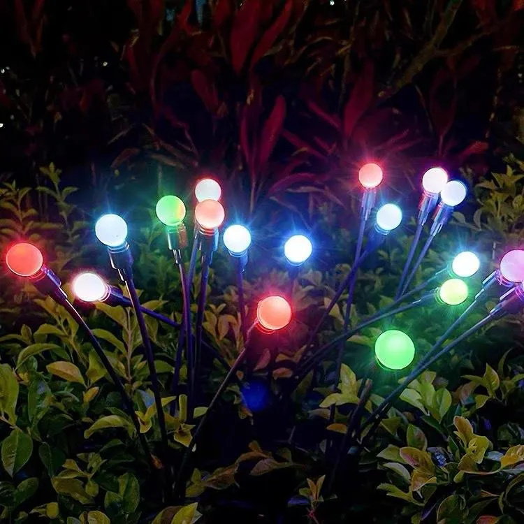 Solar Garden Lights - New Upgraded Solar Swaying Light, Sway by Wind, Solar Outdoor Lights, Yard Patio Pathway Decoration, High Flexibility Iron Wire & Heavy Bulb Base, Warm White