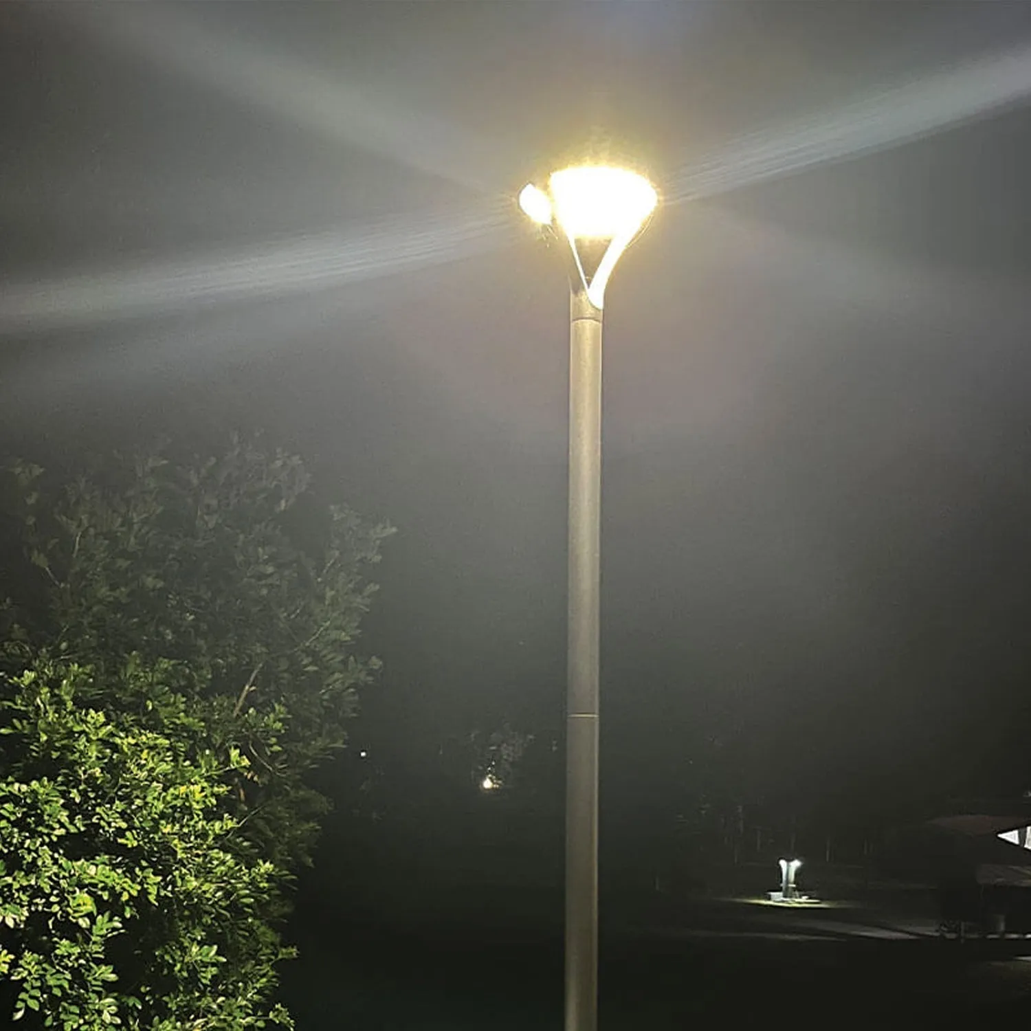 Solar LED Garden Post Light with PIR Sensor